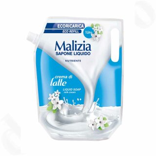Malizia Flüssigseife Milchcreme 1000 ml Nachfüllpackung