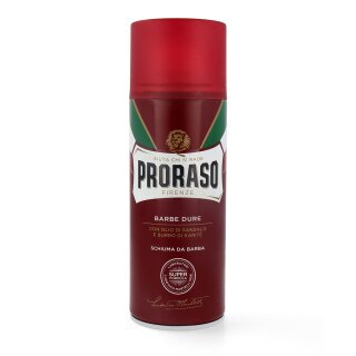 PRORASO Rasierschaum Emolliente e Nutriente 400 ml Sandelöl und Karitebutter