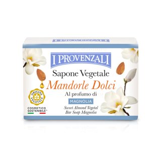 I Provenzali Pflanzliche Seife Süßmandelöl & Magnolie 100 g