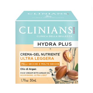 CLINIANS Hydra Plus Ultraleichte Gel-Creme Gesicht für trockene Haut 50 ml
