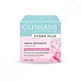 CLINIANS Hydra Plus Gesichtscreme mit Lotusblüte & Orchideenmilch 50 ml