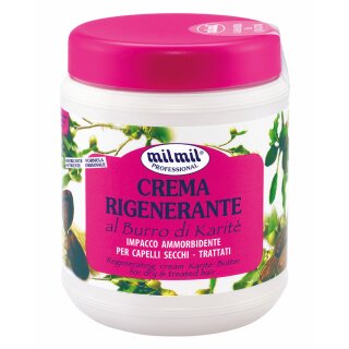 milmil Crema Rigenerante Burro di Karite Haarmaske mit Shea-Butter 1000 ml