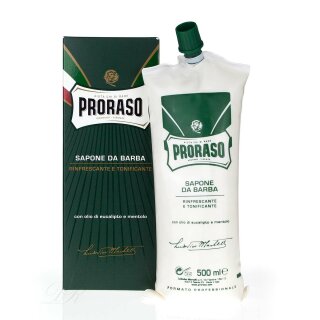 PRORASO Rasierseife Eukalyptusöl und Menthol 500 ml